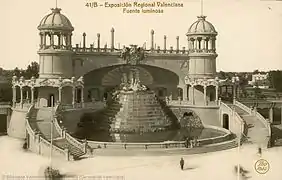 Fuente luminosa de la Exposición Regional de Valencia 1909