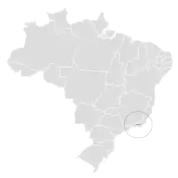 Distribución geográfica del cotinga aligrís.