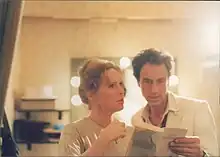 Liv Ullmann, rodaje de La amiga - 1988