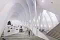 Interior de la Llotja de Sant Jordi, (Alcoi). Obra de Santiago Calatrava.