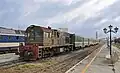 Tren en la estación de Nabeul (Túnez), en la línea de ancho métrico de Cap Bon.