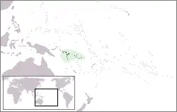 Localización de las islas Salomón