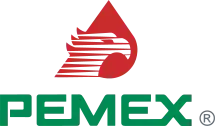 Logo utilizado entre 1988 y 2019. Tiene en su diseño un águila real mexicana delante de una gota roja.