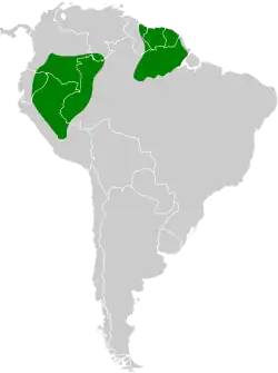 Distribución geográfica del cimerillo bilistado.