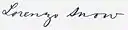 Firma de Lorenzo Snow