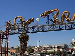 Entrada al barrio chino de Los Ángeles.