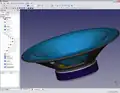 Altavoz diseñado con FreeCAD.