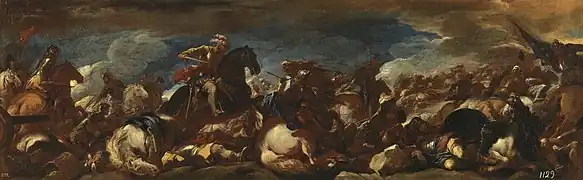 La Batalla de San Quintín (1692), por Luca Giordano. Museo del Prado.