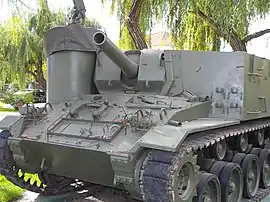 Obús autopropulsado M37 de 105 mm del Ejército de Tierra de España.