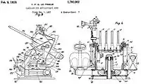 Batería naval cuádruple, ilustrada en el US Patent 1700902 depositado por Yves Le Prieur.