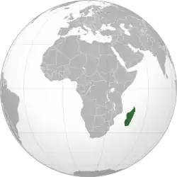 Distribución de Adansonia grandidieri