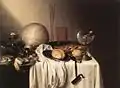 Bodegón con una jarra y una copa de concha de nautilus, 1642-1644. Bruselas.