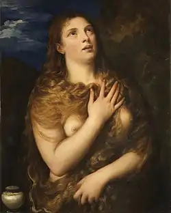 Magdalena penitenteÓleo sobre lienzo, 85 x 68 cm, Palacio Pitti (Florencia).