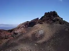 Fumarola del volcán Chico en la Sierra Negra