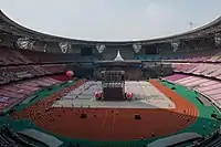 Interior del estadio de Hangzhou