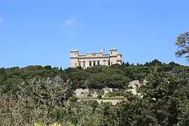 Vista del Palacio Verdala con vistas a los Jardines Buskett