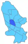 Mapa del distrito de Neckarstadt-Ost