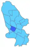 Mapa del distrito de Schwetzingerstadt/Oststadt