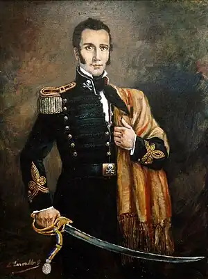 5. Manuel Rodríguez1786–1818Político, revolucionario independentista. Durante la Reconquista, se volvió guerrillero y lideró la resistencia.