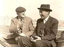 Josep Pla junto al también escritor catalán Manuel Brunet