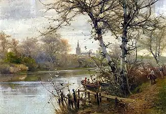 Paisaje fluvial con Sevilla al fondo (1912)