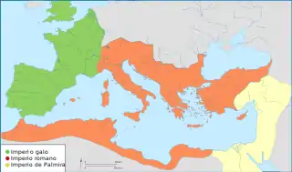 División del Imperio en 260-69 d. de C.