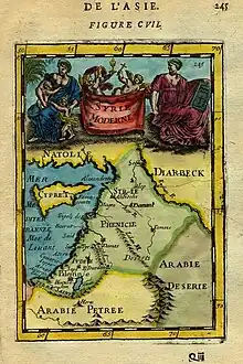 A detailed map of Palestine from the century