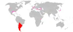 Distribución de Myocastor coypus