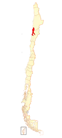 Ubicación de la especie en Chile, según datos de la IUCN.