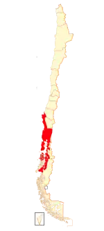 Ubicación de la especie en Chile, según datos de la IUCN