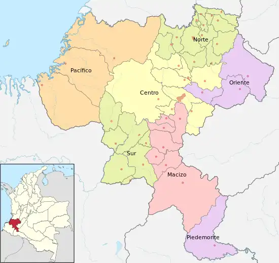 Subregiones del Cauca