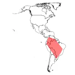 Mapa de la extensión de la presencia de Moschoneura pinthous