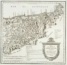 Mapa de la provincia de Guipúzcoa (años 1744-1746)