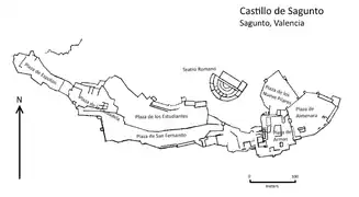 Mapa del Castillo de Sagunto