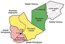 Mapa del Municipio Simón Planas-Sarare