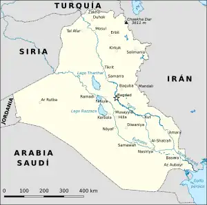 Mapa de Irak