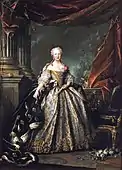 Retrato de María Teresa de España (1726-1746) como Delfina de Francia, 1745, óleo sobre lienzo, 271x195 cm, Palacio de Versalles