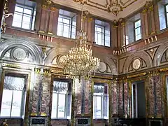 Salón de mármol del Palacio de mármol.