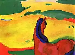 Franz Marc:Pferd in der Landschaft