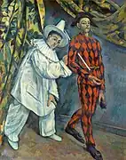 Pierrot et Arlequin pintados por Paul Cézanne en 1888.