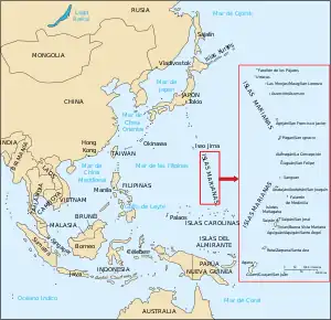 Mapa de las islas Marianas