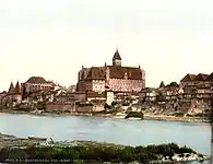 El castillo en 1890-1900, durante el Imperio alemán.