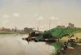 Un día de verano en el Sena, 1870-1875, óleo sobre lienzo, 40 x 57.1 cm, Museo Carmen Thyssen Málaga.