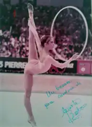 Marta Bobo en el Mundial de Estrasburgo (1983).