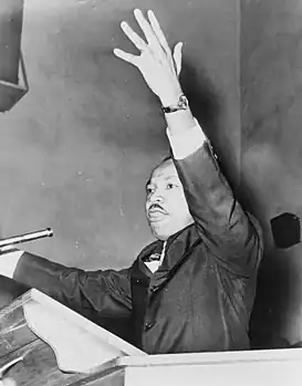 Martin Luther King, pastor protestante (baptista) que lideró el movimiento por los derechos civiles en Estados Unidos hasta su asesinato en 1968.