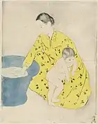 El baño (1890-1891), de Mary Cassatt, Galería Nacional de Arte, Washington D. C.