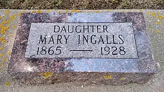 Mary Ingalls gravesite, De Smet Cemetery, South Dakota