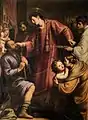 San Lorenzo reparte los bienes de la iglesia y sana a un ciego, de Matteo Rosselli.
