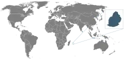 Área de distribución (en azul).