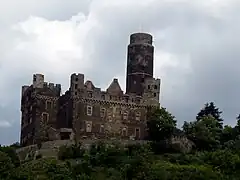 Castillo Maus sobre el Rin.